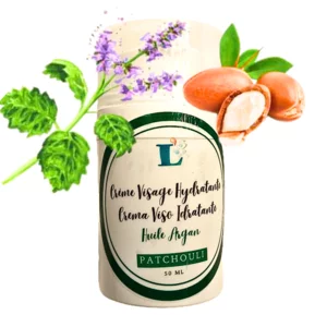 Feuchtigkeitsspendende Gesichtscreme mit Arganöl und Patschuli-Duft – 50 ml 