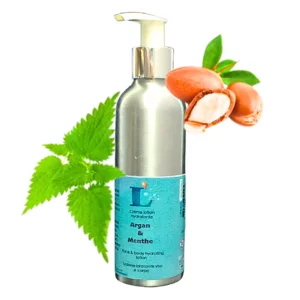 Feuchtigkeitslotion für Gesicht und Körper mit Argan und Minze, 150 ml