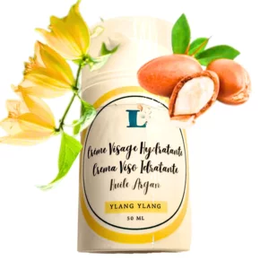 Crema viso idratante  all'olio di argan e profumo di ylang ylang, 50 ml 