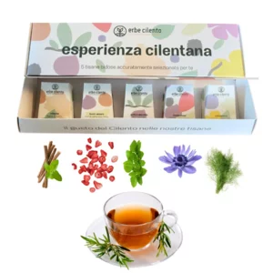 Cofanetto con 5 tisane artigianali Esperienza Cilentana, 40g
