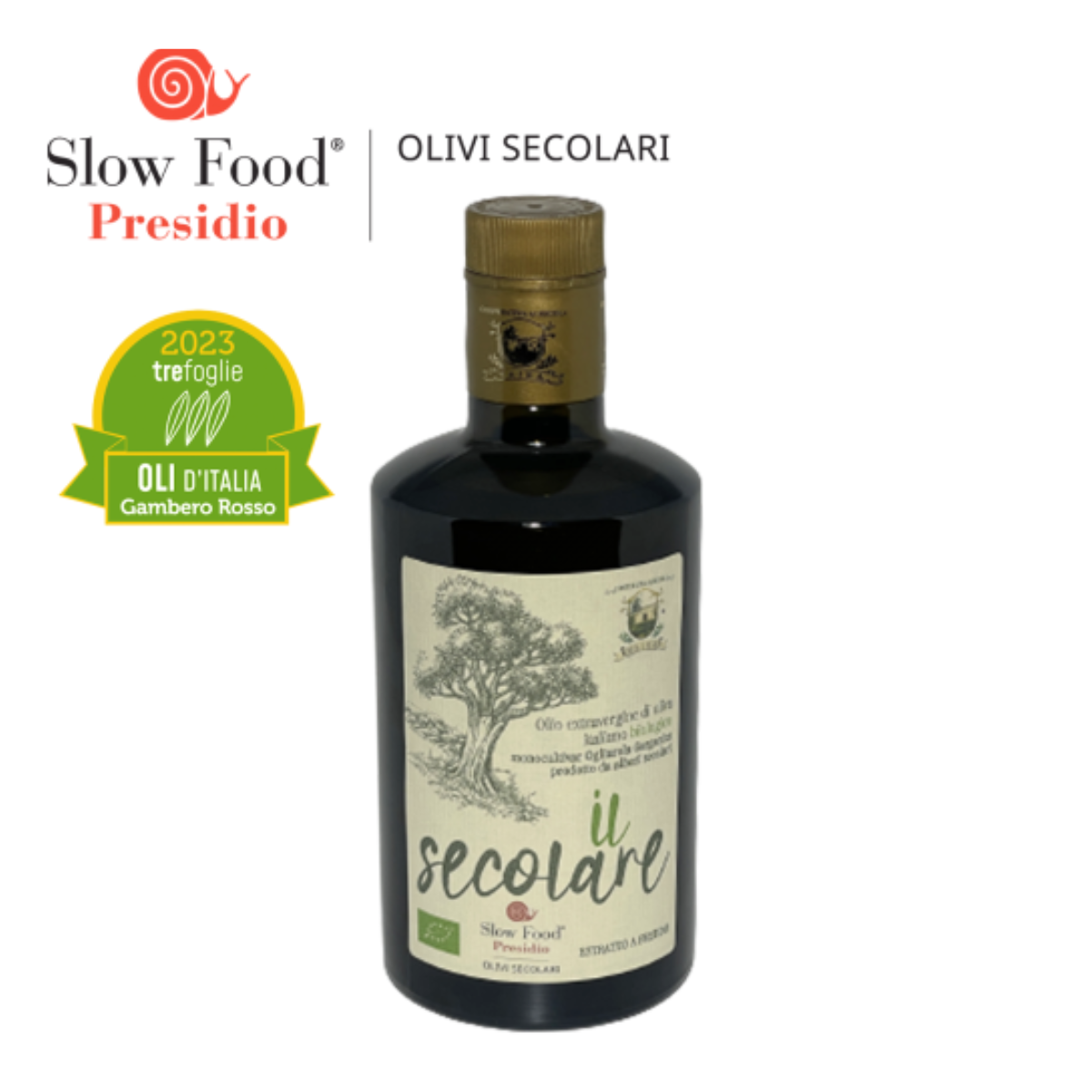 Olio E.v.o. Biologico, Il Secolare, bottiglia da 500ml