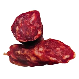 Süße rote kalabrische Schweinswurst, ohne Konservierungsstoffe, kg