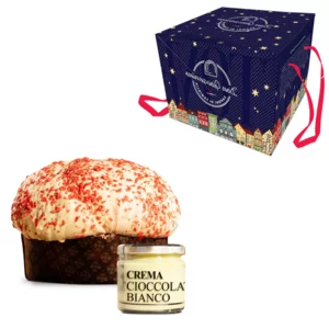 Panettone Red Velvet 750g + pot de 200g de crème à tartiner au chocolat blanc