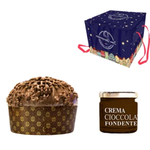Panettone Darkness + 200 g Streichcreme aus dunkler Schokolade