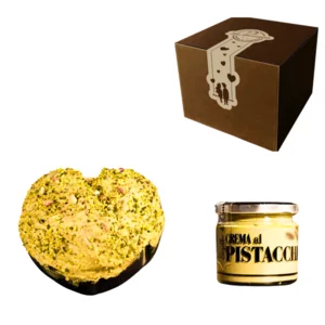 Süßes Pistazienherz mit Glas Pistaziencreme, 750g + 200g
