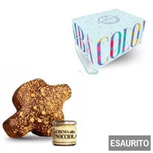 Colomba artigianale nocciolosa con vasetto di crema alla nocciola,  750 +200g