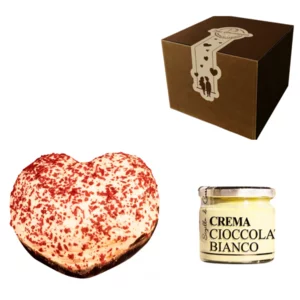 Dolce Cuore Red Velvet + 200g Glas weiße Schokolade 