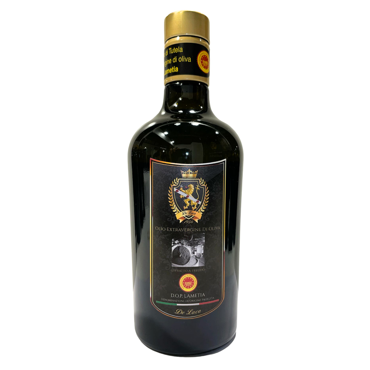 Olio extravergine di oliva DOP  100% Italiano, De Luca, 500ml