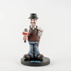 Vollständig personalisierte 3D-Figur aus handbemaltem Harz, 27 cm, Journalist