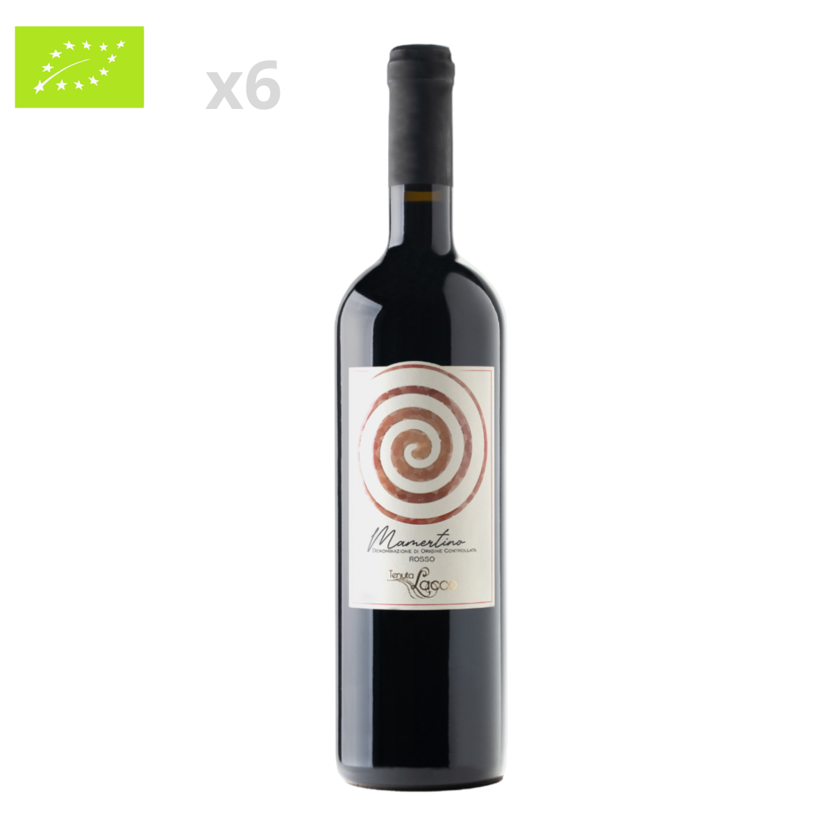 Vino rosso biologico siciliano Mamertino Doc, 6 x 750 ml 