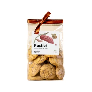 I rustici : biscuits à la farine d'épeautre bio et pépites de chocolat noir, 100g