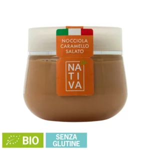 Crema spalmabile biologica nocciola e caramello salato, 230g
