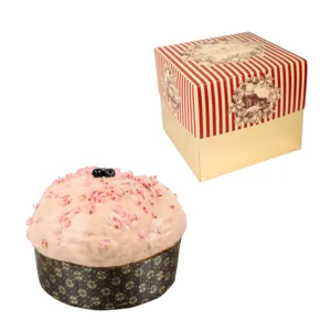 Panettone artisanal cerise noire et amandes, 750g