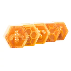 Alvearia Bienenwachs-Oblaten mit Propolis, Pollen und Honig. Packung mit 5 Stück 