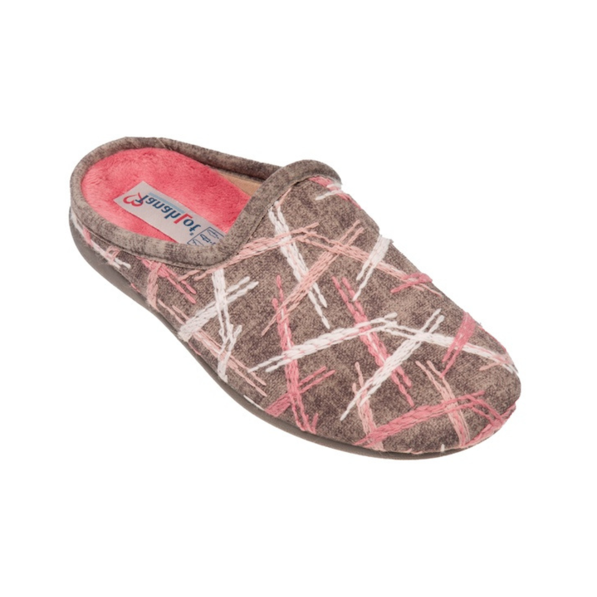 Inblu | Pantofole Donna Foderate Con Morbida Ecopelliccia, Ciabatte da Casa In Morbido Tessuto Con Plantare Estraibile Ricoperto in Vera Pelle, Colore Nero, 35