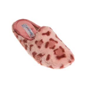 Ciabatta donna in peluche maculato