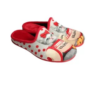 Ciabatta donna stampa gatto cookies in tessuto morbido