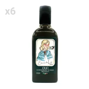 Olio extravergine di oliva biologico estratto a freddo in bottiglia, 6x500ml