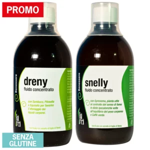 Kit azione drenante e metabolismo attivo, Dreny e Snelly, 2x500ml