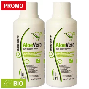 Aloe vera, puro succo e polpa, 2x530ml