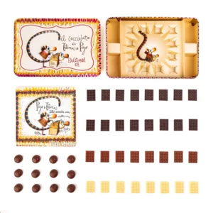 Cocciolato kit educativo con cioccolato artigianale e giochi, 250g