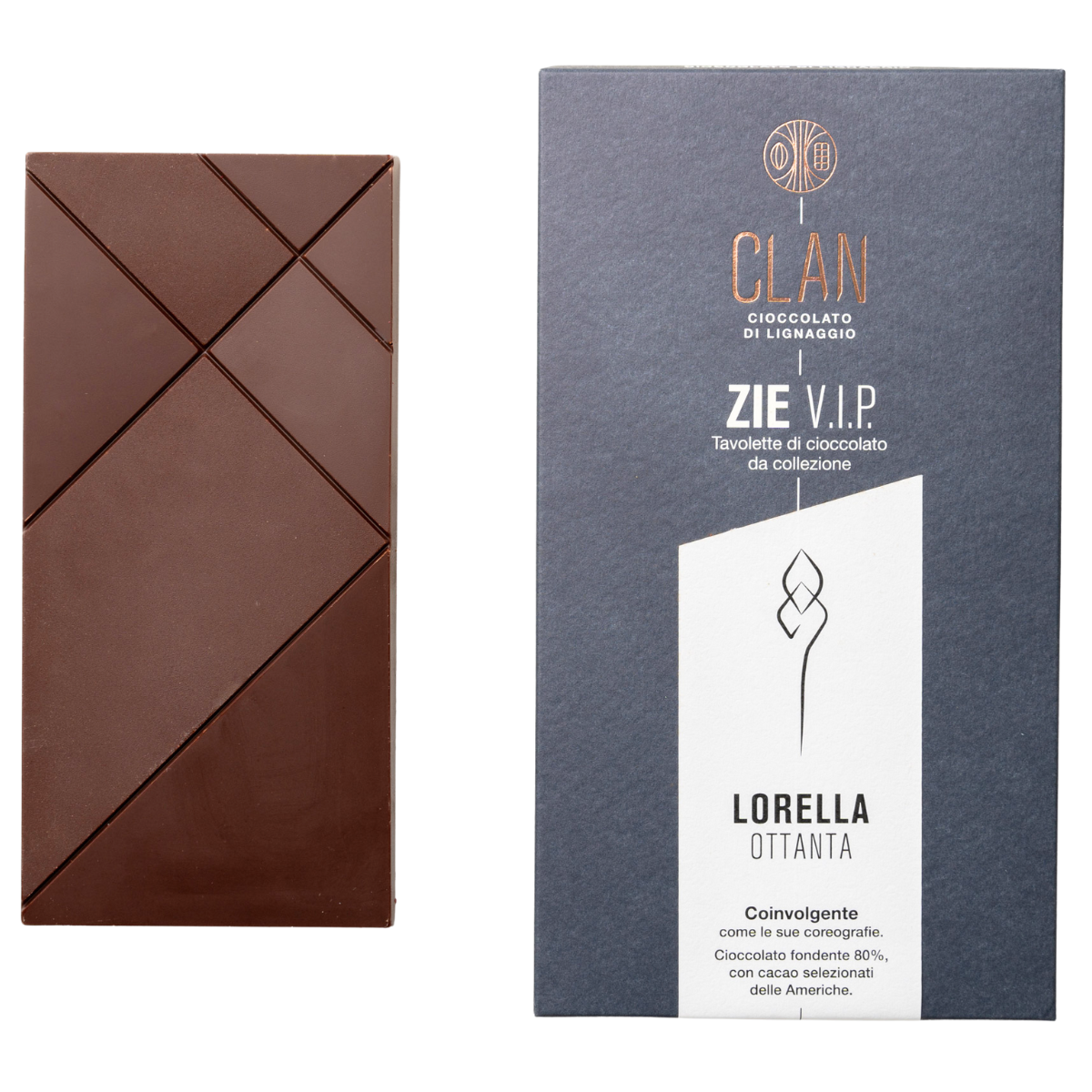 80% dunkle Schokoladentafel, Lorella, 70g