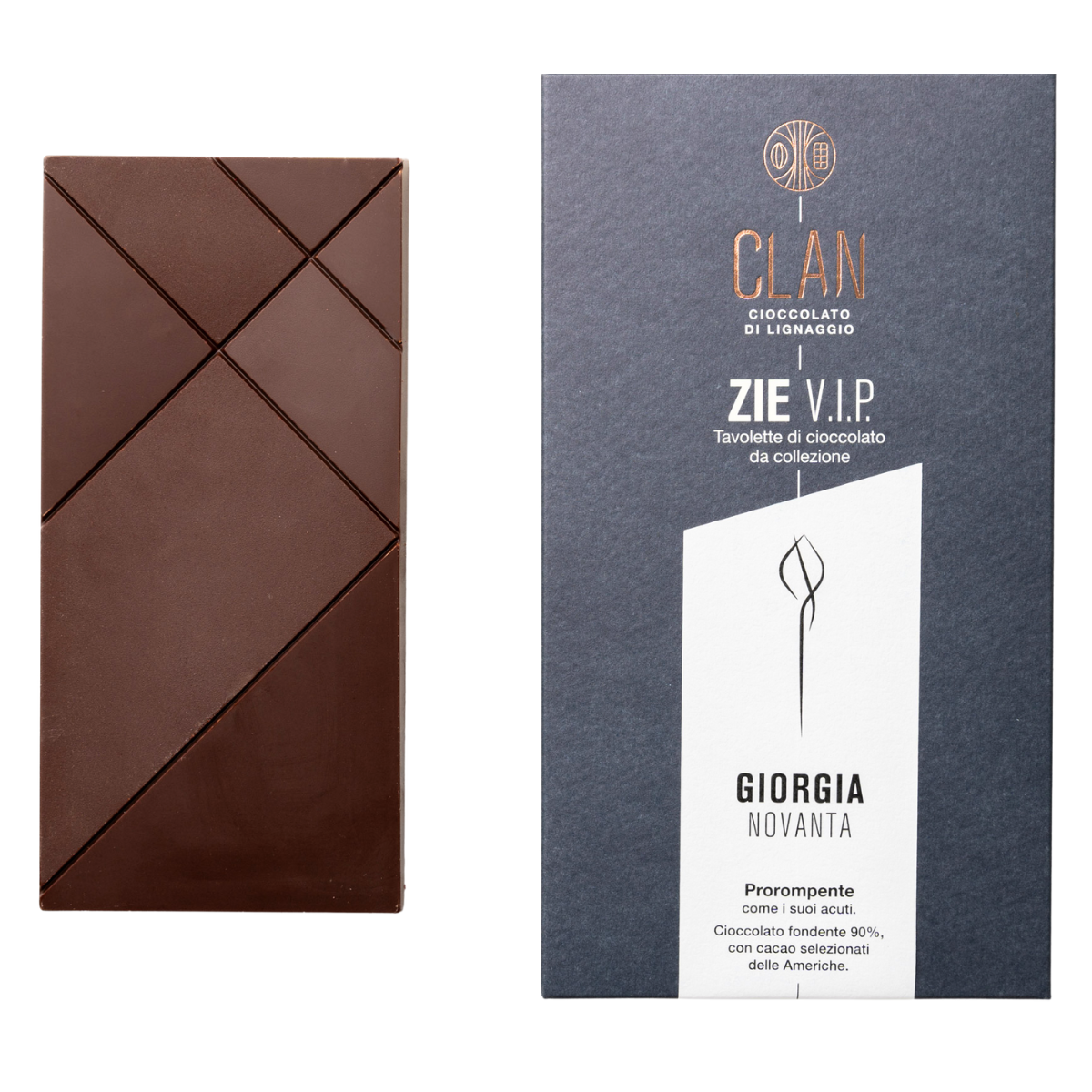 Tavoletta di cioccolato fondente 90%, Giorgia, 70g