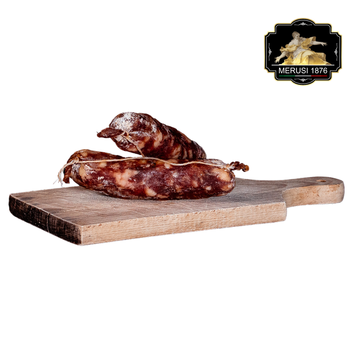 Merusi 1876 schwarzer Schweinejäger, handwerklich hergestellte Salami, 110 g