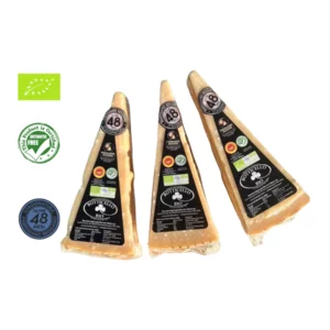 Bio Parmigiano Reggiano Riserva 48 Monate gereift, einfache Rinde, 3x500g