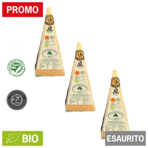 Parmigiano Reggiano BIO, antibiotic free, oltre 24 mesi, crosta singola, 3x500g