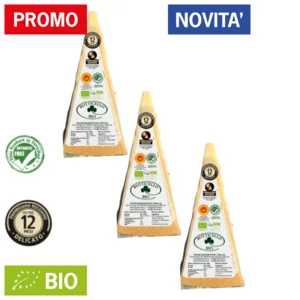 Parmigiano Reggiano BIO, antibiotic free, oltre 12 mesi, crosta doppia, 3x1kg