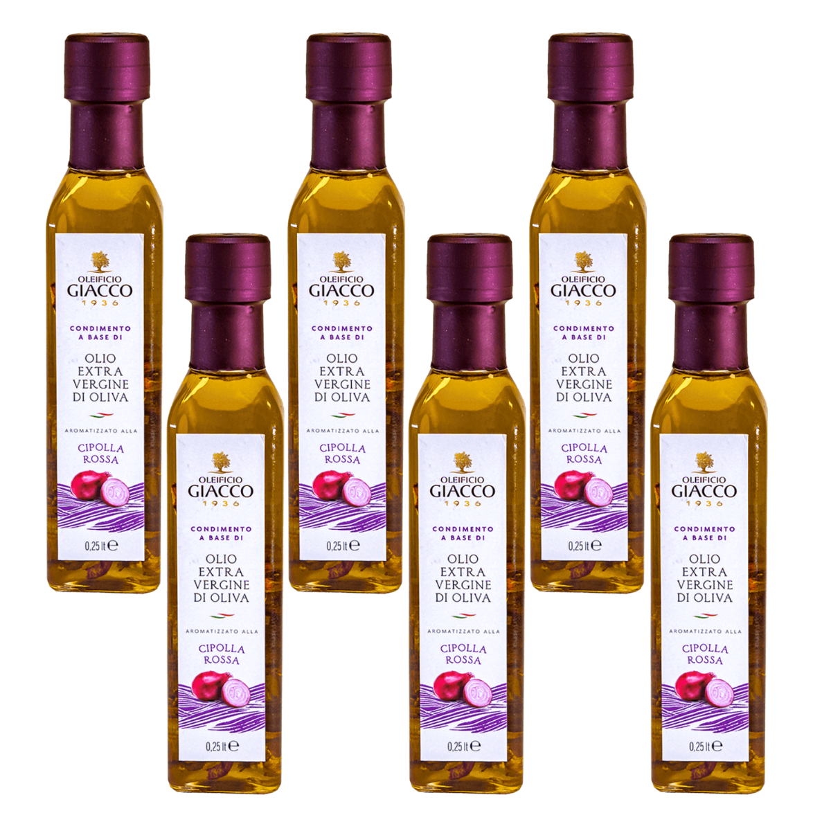 Dressing mit roten Zwiebeln in EVO-Öl, 6 x 250 ml