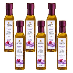 Dressing auf Basis von EVO-Öl, aromatisiert mit roten Zwiebeln, 6x250 ml
