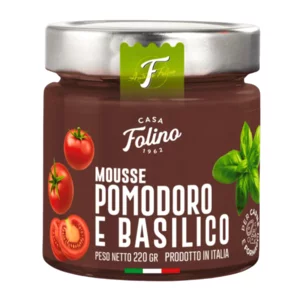  Käsemousse mit Tomaten und Basilikum 220 gr