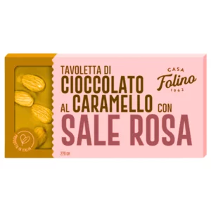 Karamell-Schokoriegel mit rosa Salz