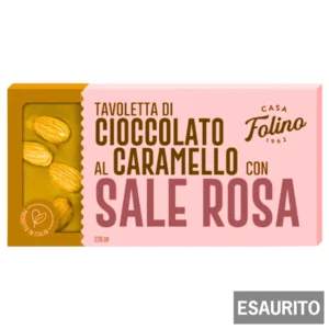 Tavoletta di cioccolato al caramello con sale rosa, 120g