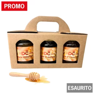 Box degustazione mieli: millefiori, melata e clementino, 3x500g