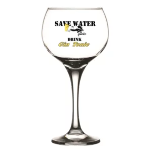 Balloon da Gin Tonic in vetro: "Save water Drink Gin Tonic"