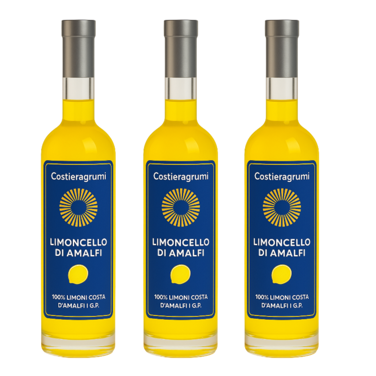 Limoncello di Amalfi con limoni IGP, 3X50cl