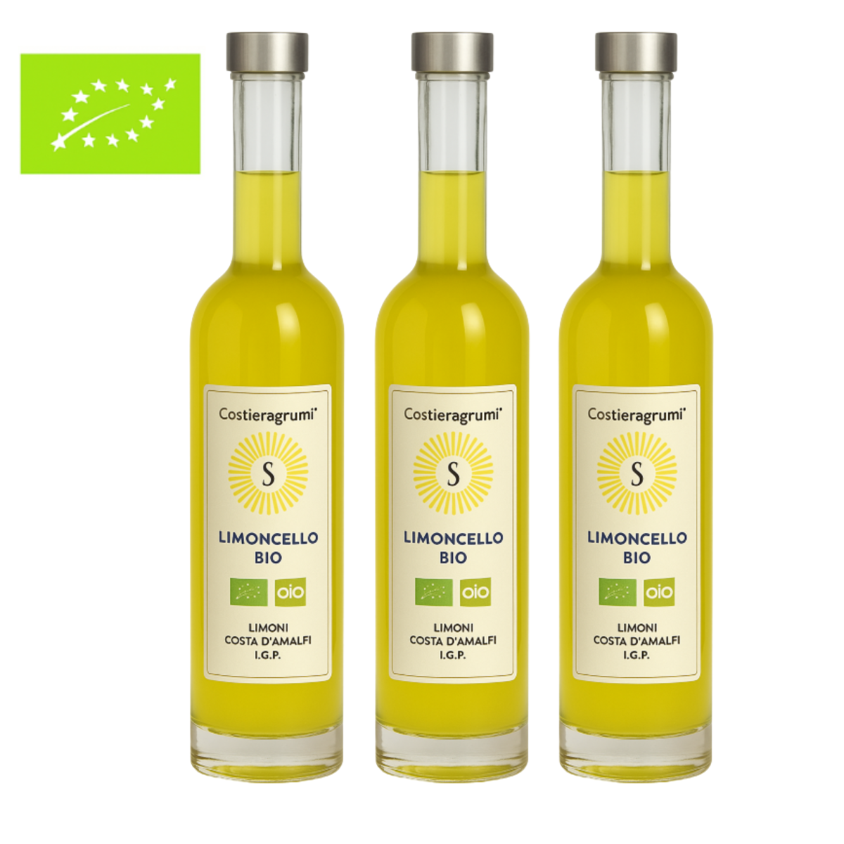 Limoncello di Amalfi con limoni IGP BIO,  3x50cl