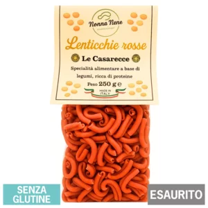 Pasta di legumi: Casarecce di lenticchie rosse, 250g