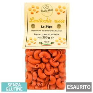Pasta di legumi: Pipe di lenticchie rosse, 250g
