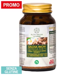 Sacha Inchi Omega 3-6 -9 con Vitamina D3 e K2, capsule vegane, conf. 120 capsule